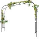 BUKLIYN Garden Arch Trellis - Length: 126in, Height: 94.5in Garden Arch Arbor Trellis for Climbing Plants Outdoor - Garden Arch for Lawn, Party, Ceremony, Wedding Decoration