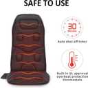 COMFIER Vibration Back Massager Seat Cushion with Heat,10 Motors Massage Chair Pad,Chair Massager for Pain Relief at Office/Home,Mothers Day Gifts for Mom Dad