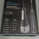 Water Flosser & Electric Toothbrush for Adults Oral Irrigator & Sonic Toothbrush 2-1 Oral Clean Kit (Black)
