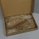 Giegxin 48 PC Christmas Glitter Artificial Pine Needles Pine Tree Twig Picks Branches for Wedding Tree Glittery Stem for Christmas DIY Wreath Garden Embellishing Garland Decoration(Champagne)