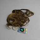 SOFEIYAN Curly Ponytail Extension 15 Inch Heat Resistant Synthetic Natural Wavy Hairpiece Wrap Around Pony Tail Hair Extensions for White Black Women Hair Piece, Brown Mixed Blonde