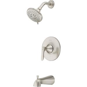 Pfister Weller Tub and Shower Trim Kit (Valve Sold Separately), Single Handle, Brushed Nickel Finish, LG898WRK (1 Pack)