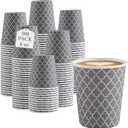 Lamosi Coffee Cups 8 oz 500 Pack, Disposable Paper Coffee Cups, Hot Cups | Insulated Paper Cups No Lids for Hot Drinks, Cold Beverage, Tea, Office, Events, Meetings and Parties