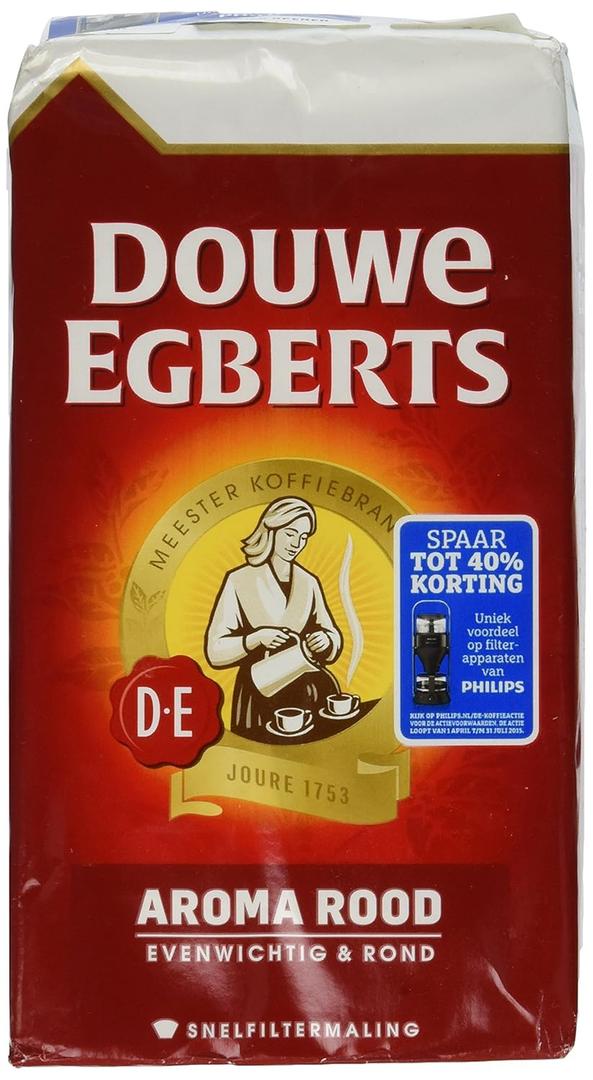 Douwe Egberts Aroma Rood Ground Coffee 17.6oz/500g, Best By: 15.11.2025 Douwe Egberts Aroma Rood Ground Coffee 17.6oz/500g, Best By: 15.11.2025