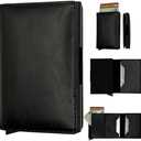 Slim Wallet For Men Gifts For Men Blocking Rfid Wallet For Men Credit Card Holder Men Wallet & Wallet Women Wallets For Men Business Card Holder Case Minimalist Wallet For Man (Black), Pack 2