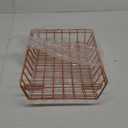 Z PLINRISE Stackable Letter Tray, 4-Tier Desk File Organizer for Mails, Magazines, Documents and Accessories, Wire Paper Tray for Home, School and Office, Rose Gold