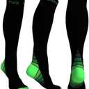 Physix Gear Compression Socks 20-30 mmHg - Men & Women - Running, Nurses, Shin Splints, Flight, Travel M/L