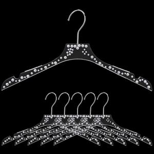 Yalikop 5 Pcs Pearl Acrylic Trim Hangers Bride Hanger for Wedding Dress Bridal Hangers for Wedding Party Gift