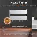 Electric Heated Towel Rack, 2-Min Heat, Plug-in/Hardwired, H2-S