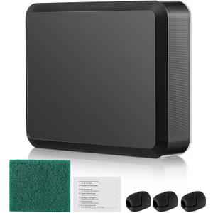 Saillong Transducer Mounting Plate Kit, 25mm Transducer Mount with Adhesive, Adhesive Mount with Scouring Pads Cleaning Wipes, No Drill Sensor Mount(Black)