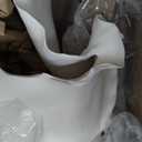 Deco 79 Ceramic Floral Decorative Vase, Abstract Floral Inspired Centerpiece, Flower Vase for Home Decoration, Cream, 10" x 10" x 10" (White)