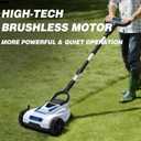 LUXTER 9 Inch Cordless Lawn Mower 6000RPM Brushless Motor 3 Adjustable Cutting Heights (1.5"-2.3") Electric Grass Trimmer 20V 4.0Ah Battery & Charger Mini Lawn Mower for Garden Yard Work and Lawn Care