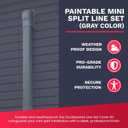DuctlessAire Mini Split Line Set Cover Kit - Paintable Lineset Cover - Line Set Covers for Ductless Air Conditioner, Mini Split AC/Heating System, HVAC, Central AC Unit, Heat Pump (Gray, 4" x 14 ft.)