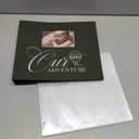 Lanpn Photo Album Scrapbook 12x12, OUR ADVENTURE Linen Cover Window Balloon Design Top Load 3 Ring Folder Binder Travel Photobook Photo Book 12 x 12 inch with 30 Plastic Sleeves 60 Pages Green