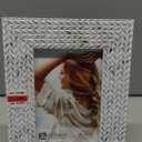 Malden International Designs 4x6 Picture Frame Textured Pattern White