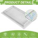 PATIKIL 8" x 32" Duct Opening Vent Cover for Wall White - Outer Size: 9.8" x 33.7"
