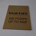 SMARTAKE 200 Pcs Parchment Paper Baking Sheets, 12x16 Inches Non-Stick Precut Baking Parchment, for Baking Grilling Steaming Bread Cup Cake Cookie and More (Unbleached)