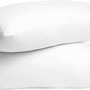 Digital Decor 100% Cotton King Size Hotel Pillows, U.S. Made Hypoallergenic Pillows with Down Alternative Fiber Fill, Set of 2, Three Comfort Levels, (Soft, Medium, Firm) Soft