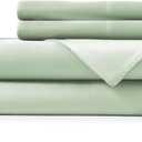 Hotel Sheets Direct 4 Piece Bed Sheet Set Queen Size, 100% Viscose Derived from Bamboo Sheets Set with 2 Pillowcases, Cooling & Breathable Luxury Bedding, Moisture-Wicking & Silky Soft, Light Green