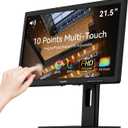 21.5 Inch Touchscreen Monitor VA Panel FHD 1920x1080P, 3000:1 Contrast, 100% sRGB, Height/Pivot/Swivel/Tilt Adjustable PC Touch Screen Computer Display 75Hz, HDMI, VGA, Type-B, Built-in Speakers, VESA