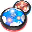 2Pcs LED Hover Soccer Ball Indoor Toys for 3-12 Year Old Boys Girls Christmas Birthday Gifts for 3 4 5 6 7 8 9 10 Years Old Kids Air Floating Soccer Toy Toddler Games Foam Bumper