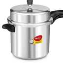 Pigeon Deluxe Aluminium Outer Lid Pressure Cooker, 12 Litres, Silver
