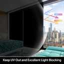 HIDBEA Mirror Blackout Window Film,100% Light Blocking Room Darkening Window Privacy Film,Mirror Glass Window Film Heat Control,Removable Window Cover Tint for Day Sleep(Mirror Black,23.6in x 6.5ft)