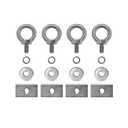 4 Pack Shoulder Eye Bolt, Heavy-Duty Stainless Steel Eye Bolt tie Down Anchoring kit Lifting Ring Threaded Eyebolts with Washer and Nuts Set Muti-Function (Model 1)