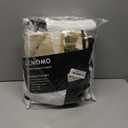 LEMOMO 100% Blackout Curtains 52 x 95 Inch/White Curtains 2 Panels with Black Lining Room Darkening Thermal Insulated Bedroom Curtains