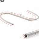 44" Flexible Heater Hose Kit - Stainless Steel Universal Heater Hoses Fits 5/8" & 3/4" Necks, 2 Hoses (4 Chrome Caps, Silver)