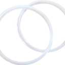 Power Pressure Cooker Sealing Ring Clear Color Multi-Cooker Rubber Gaskets for Many 5 Liter 6 Liter 5 Quart and 6 Quart Models, Set of 2 (White)