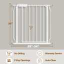 Fairy Baby 29-34 Inch Wide Baby Gate for Doorways Stairs Hallway, Walk Through Pressure Mounted Child Gates, Indoor Safety Child Gates for Kids or Pets