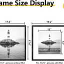 VIOLABBEY 18x18 Frame Set of 5, Black Picture Frames for 12x12 with Mat Spuare Photos Gallery Wall Frame