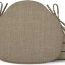 Shinnwa Dining Chair Cushions Set of 4, High-Resilience Foam Windsor Seat Pads, Kitchen Chair Cushions with Ties & Textured Cover, 4 Pack, 16.5 x 15.5 x 2, Light Brown
