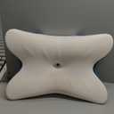 Cervical Pillow for Neck Pain Relief - Ergonomic Neck Pillow for Sleeping Contour Memory Foam Pillows for Neck Support, Orthopedic Bed Pillow for Side Back Stomach Sleepers (White & Blue)