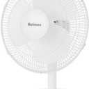 Holmes 12 Inch Oscillating Table Fan 3 Speeds 75 Degree Wide Angle Oscillation 15 Degree Adjustable Head Tilt Quiet Cooling for Home Office Bedroom Manual Control White