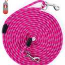 Long Dog Leash for Dog Training 100FT, Heavy Duty Dog Lead for Large Medium Small Dogs Outside Walking, Playing, Camping, or Yard, Hot Pink (100FT* 3/8 inch)
