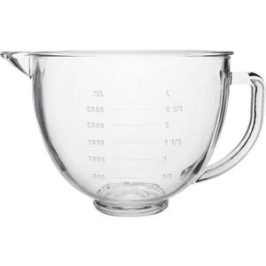 Glass Mixing Bowl 5 QT for KitchenAid 4.5 and 5 Quart Tilt-Head Stand Mixers, Fits Artisan KSM150, RRK150, KSM100, K45SS, KSM90, KSM95, K45, KSM110, 5KSM125 and More Glass Mixing Bowl 5 QT for KitchenAid 4.5 and 5 Quart Tilt-Head Stand Mixers, Fits Artisan KSM150, RRK150, KSM100, K45SS, KSM90, KSM95, K45, KSM110, 5KSM125 and More