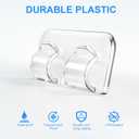 Hetyue Hooks for Outdoor String Lights Clips: 26Pcs Heavy Duty Light Hook with Waterproof Adhesive Strips - Outside Clear Cord Holders for Hanging Christmas Lighting - Outdoors Sticky Clip