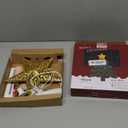 Brightown-Christmas-Tree-Topper, Christmas Star Tree Topper Lighted 3D Hollowed Gold Pentagram Built-in 10 Bulbs Golden Glitter Sparkling Plug in Vintage Indoor Holiday Xmas Decorations Ornaments