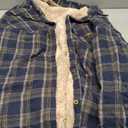 Puwasa Men's Sherpa Lined Cotton Flannel Shirt Jacket Plaid Button Up Jacket Coat for Men with Pocket Size 2XL