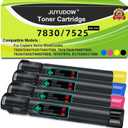 workcentre 7835 Toner 7525 Toner Cartridge High Yield Compatible for Xerox WorkCentre 7525 7530 7535 7545 7556 7830 7835 7855 7970 Printer Toner 006R01513 006R01514 006R01515 006R01516 (KCMY, 4-Pack)