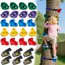 20 PCS Large Ninja Tree Climbing Holds for Kids, Adult Rock Wall Holds Climbing Rock Wall Grips for Indoor and Outdoor Playground Play Set with 6 Ratchet Straps