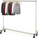 Simple Houseware Industrial Grade Z-Base Garment Rack, 500lb Load with 62 Inches Extra Long Bar, Gray