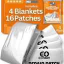Camping Emergency Blanket Survival Pack [4] - Thermal Mylar Blanket for Winter - Extreme Cold - Bulk, Set of 2