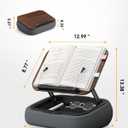SupeDesk Lap Beanbag Book Stand with Storage, Adjustable Reading Pillow for Bed & Desk, Multi-Angle Book Stand Pillow Holder, Hands-Free Lap Reading Stand for Book,iPad, Tablet, Book Lover Essential