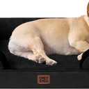 EHEYCIGA Orthopedic Dog Bed for Medium Dogs, Waterproof Memory Foam Medium Dog Beds with Sides, Non-Slip Bottom and Egg-Crate Foam Pet Couch Bed with Washable Removable Cover, Black (30.0"L x 20.0"W x 6.5"Th)
