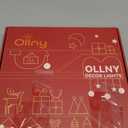 Ollny Outdoor Lighted Christmas Decorations 13FT Tall, IP67 Waterproof Outdoor Christmas Lights with 3 Timers and 8 Lighting Modes, Xmas Decor Light for House Yard Window Wall Decorations (Warm White)