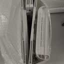 JOYZAN Narrow Bathroom Storage Cabinet with Movable Wheels, Slim Storage Cabinet with 4 Doors & Removable Panel, Skinny Bathroom Organizers and Storage for Small Space, Corner, Kitchen, Laundry