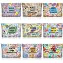 Reginary 9 Pcs Nurse Gifts Nursing Daily Affirmations Makeup Bags Nurse Toiletry Cosmetic Pouch Nursing Inspirational Gifts for Student Teacher Women Essentials Rn Coworker Party Supplies